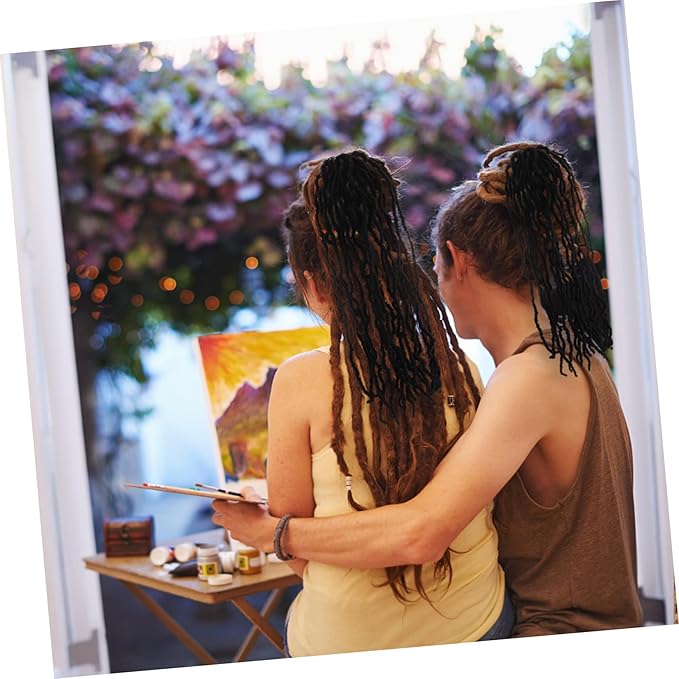 Dreadlocks Wig Micro Braids Faux Locs Crochet Hair Extensions Synthetic Hair for Parties Travel