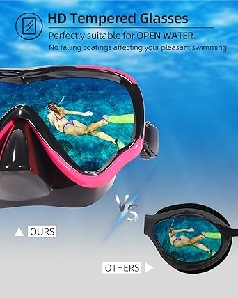 EverSport Swim Goggles Adult with Nose Cover, Clear Diving Mask Wide View No Blurring for Men Women Youth
