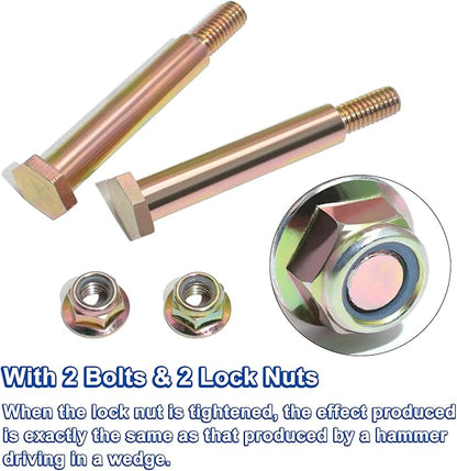 Deck Wheel Kit Replacement Craftsman 133957 AYP MTD 174873 532133957 734-3058 Deck Gauge Wheel With Shoulder Bolts Locknuts Pack of 2