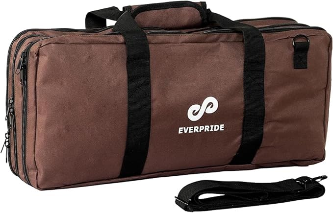 EVERPRIDE Chef Knife Bag Holds 20 Knives PLUS Large Zippered Compartment for Kitchen Tools Durable, Large Knife Bag for Chefs Professional Grade and makes a great gift!