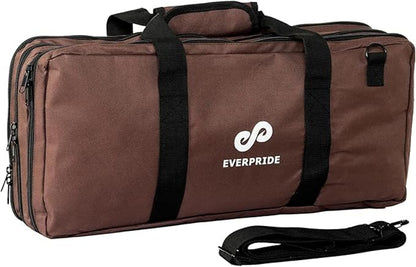 EVERPRIDE Chef Knife Bag Holds 20 Knives PLUS Large Zippered Compartment for Kitchen Tools Durable, Large Knife Bag for Chefs Professional Grade and makes a great gift!