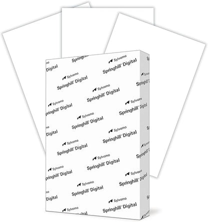 Springhill White 11a x 17a Cardstock Paper, 67lb Vellum Bristol, 147gsm, 250 Sheets (1 Ream) a Premium Lightweight Cardstock, Vellum Printer Paper with Textured Finish a 016004R