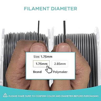 Polymaker PC Filament 1.75mm, Clear Polycarbonate Filament 1.75mm 1kg Cardboard Spool - PolyLite PC Filament Transparent, Strong & Tough & Heat Resistant 3D Printer Polycarbonate Filament 1.75