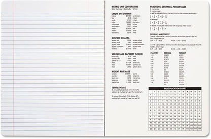 Universal Composition Book, College Rule, 9 34 x 7 12, White, 100 Sheets