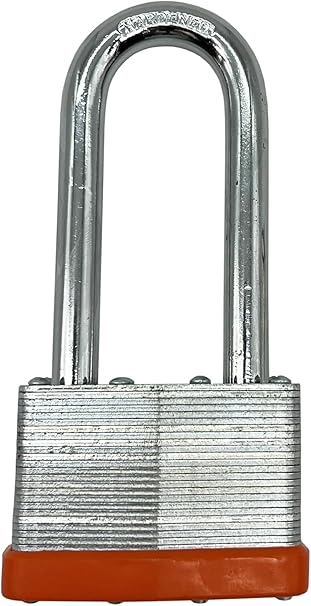 HERO 2.5" 65mm Heavy Duty Laminated Padlock Reinforced Hardened Steel Shackle for Trailers Machinery Lockers Garages Doors Gates Includes 2 Keys Unique Pattern for Every Lock Pack of 1