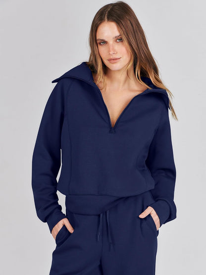 This oversized sweatshirt and wide-leg sweatpant set from ANRABESS is perfect for lounging, working out, or running errands in comfort and style.