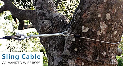 Zip Line Sling Cable, Wire Rope, 81114 Foot, 316In (11 Foot)