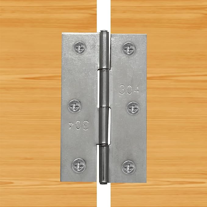Piutouyar 12 Pack Butt Hinge 3 Inch Mini Hinges 304 Stainless Steel Hinges Small Cabinet Hinges Folding Craft Hinges with Mounting Screws for Boxes Gate Drawer