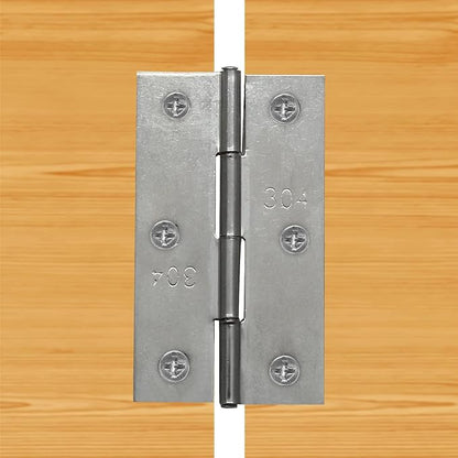 Piutouyar 12 Pack Butt Hinge 3 Inch Mini Hinges 304 Stainless Steel Hinges Small Cabinet Hinges Folding Craft Hinges with Mounting Screws for Boxes Gate Drawer