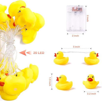 AceList 20 LED Children's Room LED String Lights for Holiday Wall Window Tree Decorative Party Yard Garden Kids Bedroom Living Dorm Uses Squeeze Sound Squeaky - Duck