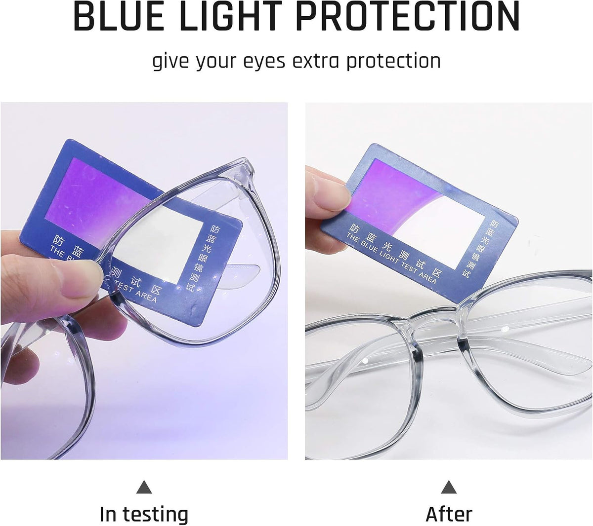 TOREGE Safety Glasses, Fashionable Eye Protection Glasses With Clear Scratch Resistant Lenses, Great Safety Goggles For Women & Men(Transparent Gray&Clear Lens)