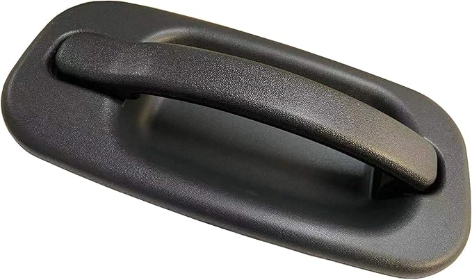 NPAUTO Exterior Front Passenger Side Door Handle Compatible with 1999 2000 2001 2002 2003 2004 2005 2006 2007 Silverado GMC Sierra Tahoe Yukon XL Avalanche 1500 2500 HD, Black, No Keyhole