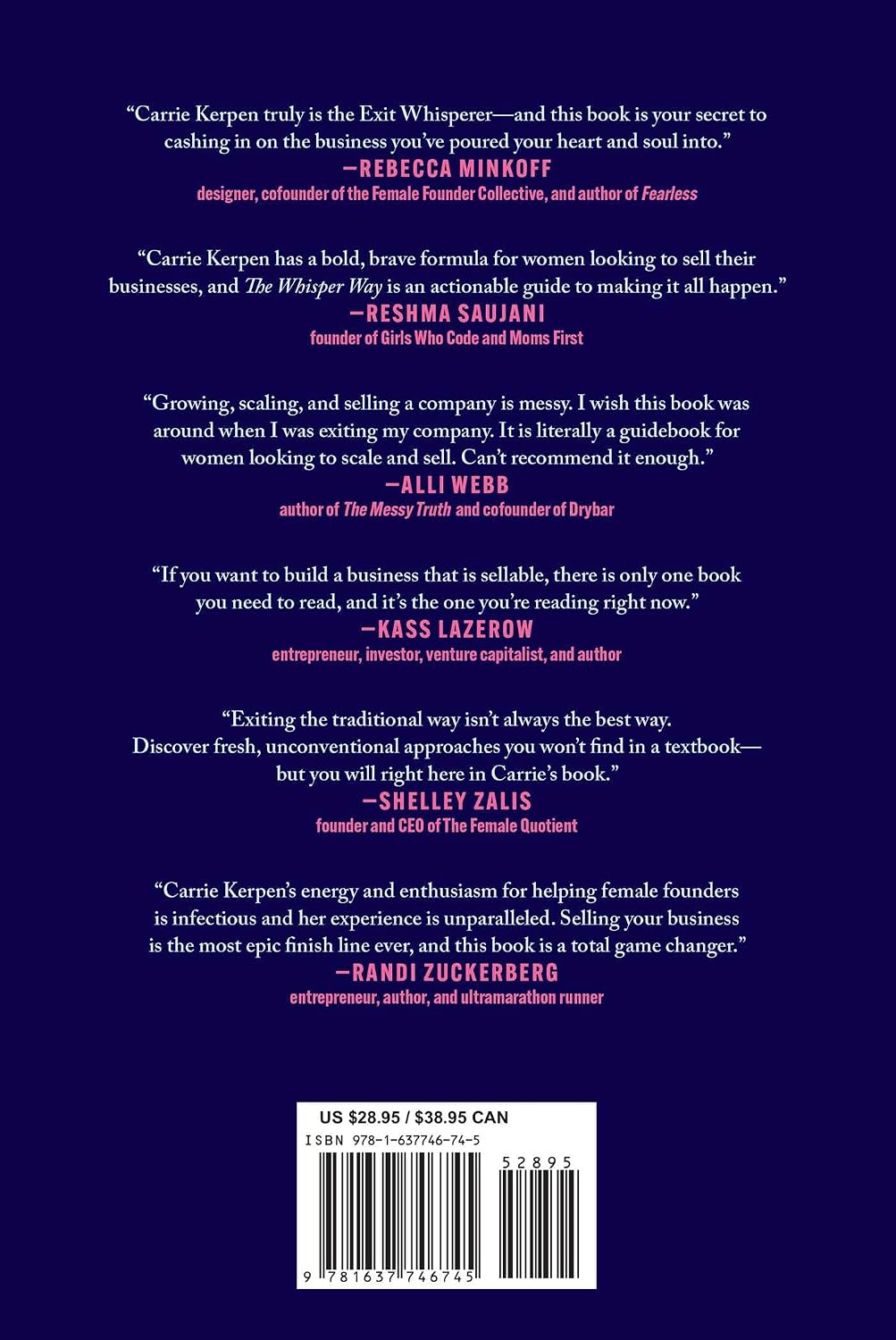 The Whisper Way: The Secret Formula for Women Entrepreneurs to Scale and Sell for Life-Changing Money by Carrie Kerpen (comes without dust jacket)