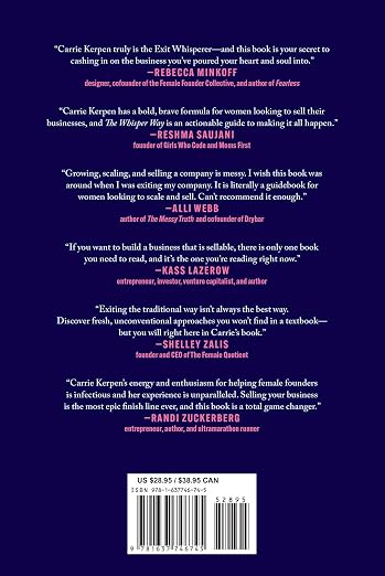 The Whisper Way: The Secret Formula for Women Entrepreneurs to Scale and Sell for Life-Changing Money by Carrie Kerpen (comes without dust jacket)