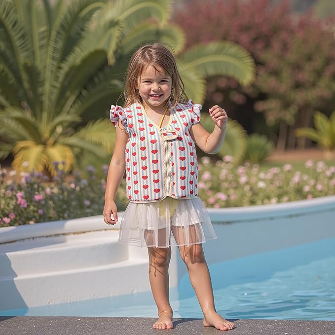 Swim Vest for Kids,Premium Kids Swim Vest Life Jacket for 22-66 Pounds Boys and Girls,Toddler floaties, and Buoyancy Swimming Aid for 2,3,4,5,6,7 Years Old Baby