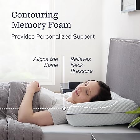 WEEKENDER Gel Memory Foam Pillow - Standard Size - 2-Pack - Medium Plush Feel - Neck  Shoulder Support - For Back, Side,  Stomach Sleepers - Home, Hotel,  Hospital Essentials