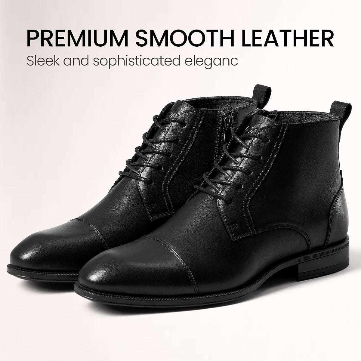 Chelsea Boots Men – Genuine Leather,Chelsea Boots for Men with Side Zipper, Casual Slip-On Ankle Boots, Chukka & Oxford Style Dress Boots