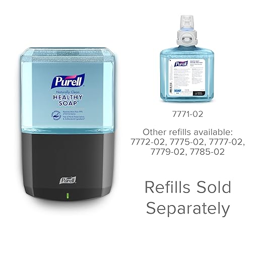PURELL ES8 Automatic Soap Dispenser, Graphite, for 1200 mL PURELL ES8 HEALTHY SOAP Refills (Pack of 1) - 7734-01 - Manufactured by GOJO, Inc.