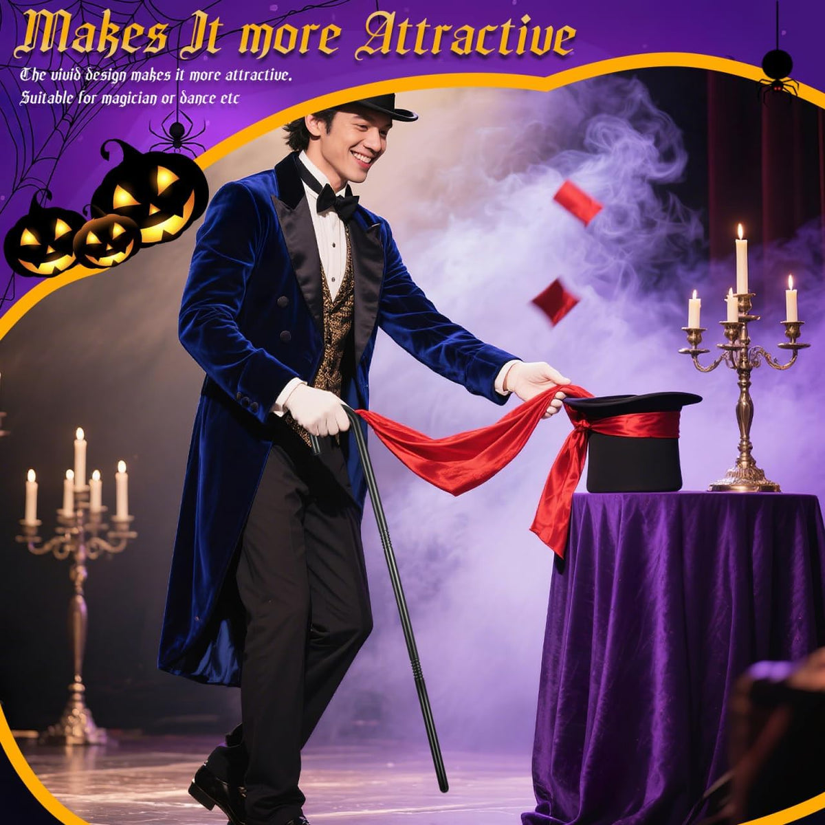 VICASKY Staff Wizard Cane Black Little Shepherd Costume Fake Prop Crook Hook Set Child's Walking Props Party Crutch Beaupretty Plastic Stick for Halloween Cosplay