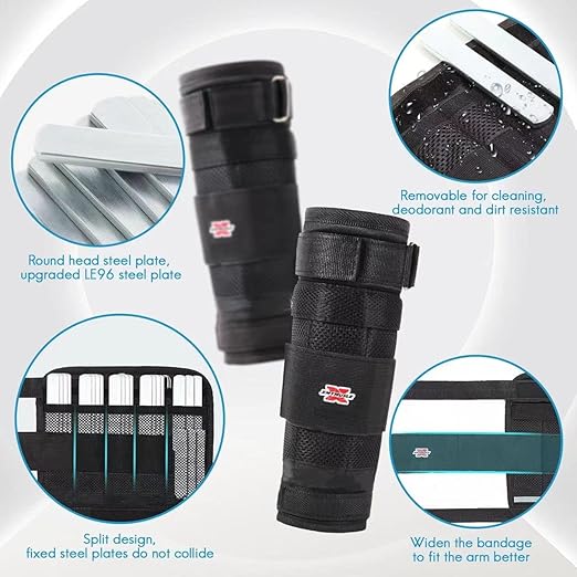 Adjustable Ankle Weights for Men Women, Walking Weights for Strength Training Exercises, Removable Leg Wrist Weights for Resistance Endurance Workouts Fitness (22LB A Pair)