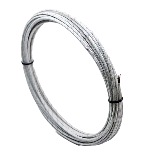 Extension Grade Wire, Type R/S, Thermocouple Duplex Cable, Fiberglass Insulation, 24awg Solid Core, 30 Ft. (10 Yds.), RS-WIRE-FG24-SOLID