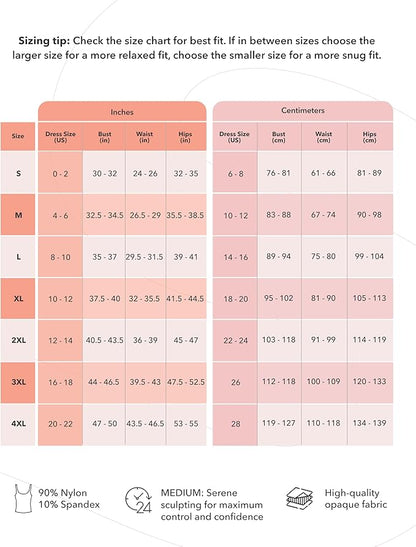 SHAPERMINT Compression Tank Cami - Tummy and Waist Control Body Shapewear Camisole for Women