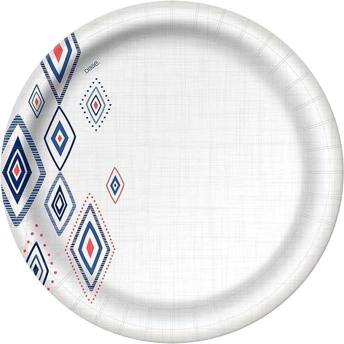 Dixie Large Paper Plates, 10 Inch, 204 Count, 2X Stronger, Microwave-Safe, Soak-Proof, Cut Resistant, Disposable Plates For Everyday Breakfast, Lunch,  Dinner Meals