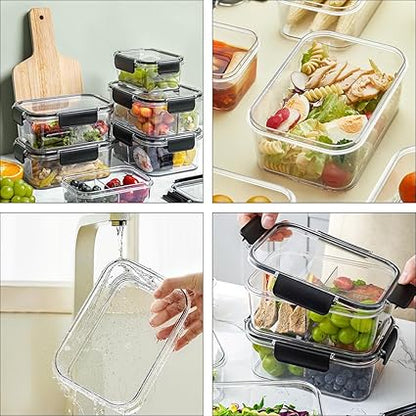 Unomor Refrigerator Crisper Fridge Storage Boxes with Lids Plastic Containers Plastic Storage Boxes Food Containers with Lids Plastic Food Storage Containers with Lids Pp Shelf With Cover