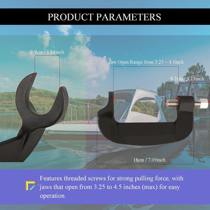 Inboard Propeller Puller for Skis Wakeboards Surfcraft, Inboard Propeller Removal Tool Fits 3/4" to 1-1/8" Shafts, Prop Puller Replace # PULR-PT-Point, C Clamp Puller Inboard