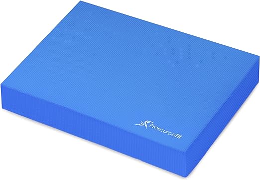 ProsourceFit Exercise Balance Pad  Non-Slip Cushioned Foam Mat & Knee Pad for Fitness and Stability Training, Yoga, Physical Therapy 15.5�x12.75�