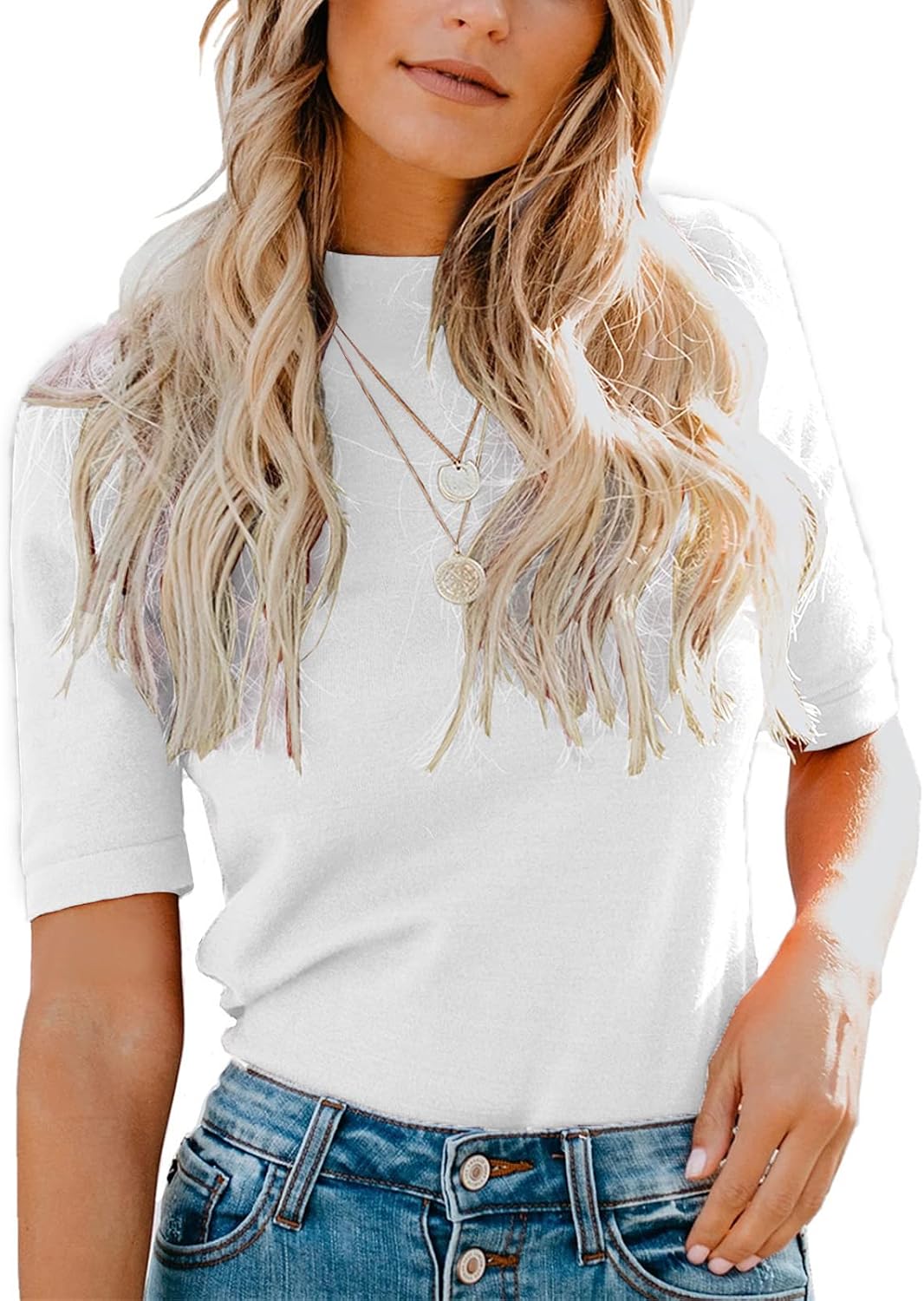 LIYOHON mock turtleneck tops, stretchy and comfortable, versatile for office, weekend, and going out, a wardrobe essential. You don't want to miss it!