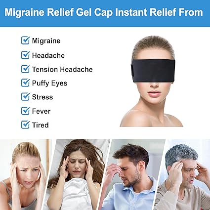 Ice Pack Reusable,Cold Head Wrap for Headaches,Wisdom Teeth Ice Pack Head Wrap,Migraine Head Wrap,Eye Ice Pack,Cold Compress Eye Mask for Puffy Eyes, Stress Relief