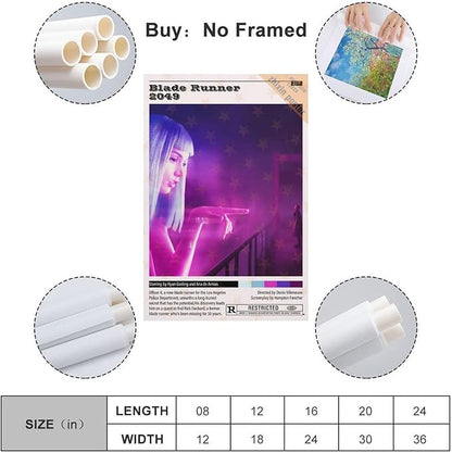 DOKTor Blade Runner 2049 Movie Aesthetic Posters Decorative Painting Canvas Wall Posters And Art Picture Print Modern Family Bedroom Decor Posters 12x18inch(30x45cm)