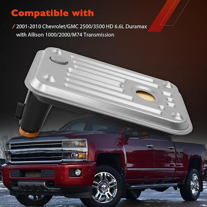 29537965 Transmission Filter for Allison 1000/2000/M7 Series, Shallow Pan Filter Compatible with 6.6L Duramax Diesel 2001-2010 Chevy Silverado/GMC Sierra 2500 3500 HD