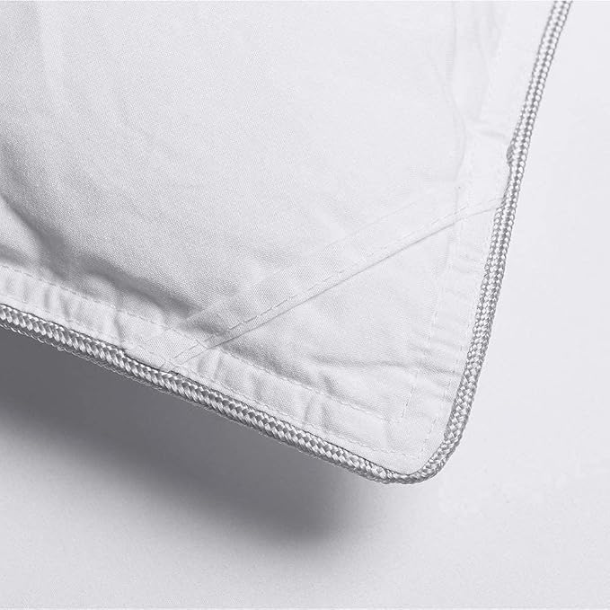 HOMBYS Feather and Down Comforter, Oversized King Comforter 120 x 128, White Extra Large Duvet Insert for All Season, 100 Cotton Cover Down Proof with Corner Tabs
