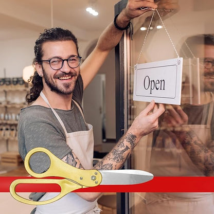 20" Gold Scissors for Grand Opening  Gold Giants Ribbon Cutting Scissors for Special Events Inaugurations and Ceremonies Giant Shears for Opening Ceremony Heavy Duty Shears