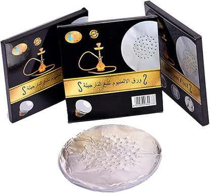 Hookah Foil Pre Punched Hookah Aluminum Foil & Heavy Duty Pre-Poked Hookah Foil & Hookah Shisha Foils 5.5 Inches 0.03Mm 50Pcs/Box,100pcs