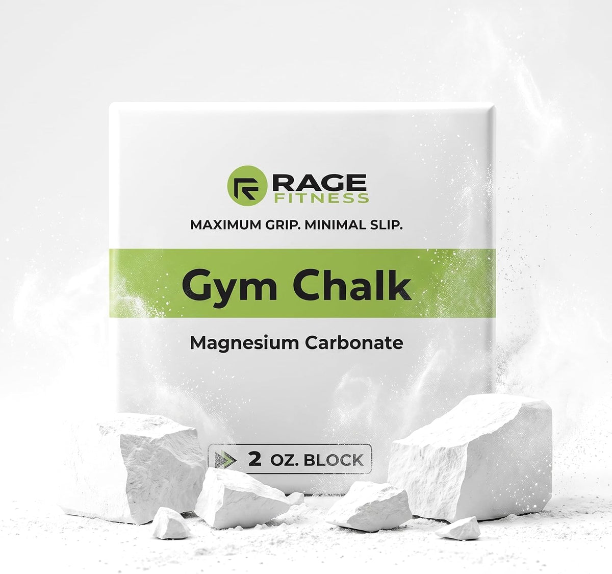 Rage Fitness Premium Gym Chalk, Pure Magnesium Carbonate Chalk for Excellent Grip, Weightlifting, Gymnastics, Rock Climbing - Block Chalk 2 Block