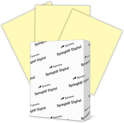 Springhill 8.5‚Äù x 11‚Äù Canary Yellow Colored Cardstock Paper, 67lb Vellum Bristol, 147gsm, 250 Sheets (1 Ream) ‚Äì Premium Lightweight Cardstock, Vellum Printer Paper with Textured Finish ‚Äì 036000R