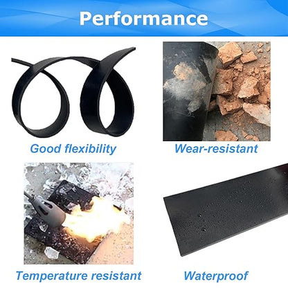 Solid Rubber Sheets,Rolls  Strips 14 (.25)" Thick X 1" Wide X 10'Long, Solid Rubber Strips for DIY Gaskets Crafts Pads Sealing Abrasion Supports Flooring Protection Warehouse