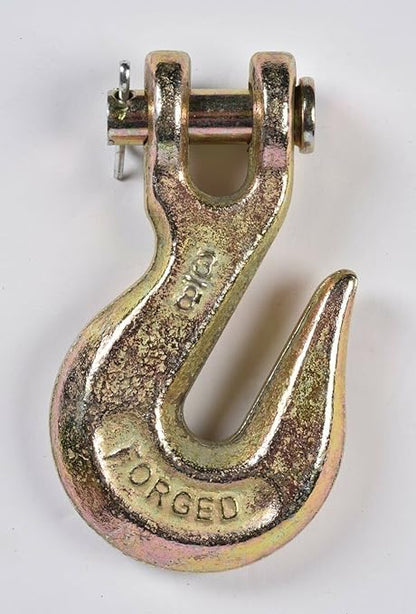 Hi-Gear Clevis Grab Hook, 6,600 LBS Working Capacity, Compatible with Tow Chain 38" Chain, Grade 70, Hook Flatbed, Trailer Tie Down Hauling Rig