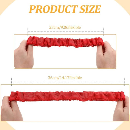 12 Pieces 3 Legged Race Bands Colorful Elastic Tie Rope for Birthday Relay Race Game Carnival Field Day Backyard Indoor Outdoor Team Building Game Party Supplies