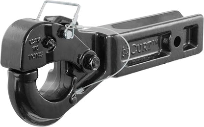 CURT 48010 Pintle Hook Hitch for 2-12-Inch Receiver, 20,000 lbs, Fits 2-12-In Lunette Ring