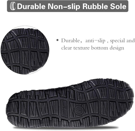 shoeslocker Mens Slippers Microsuede Moccasin Memory Foam House Shoes