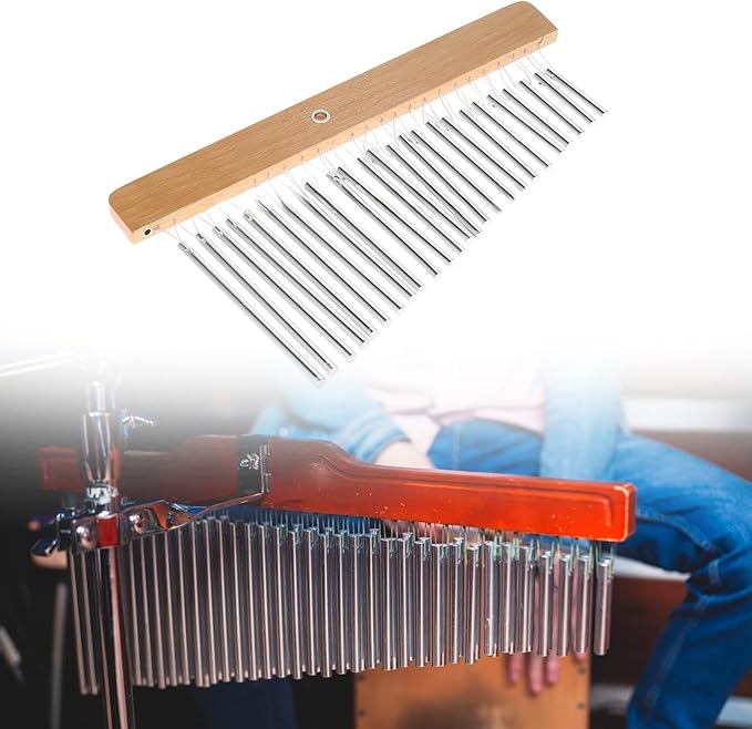 Luwecf 25 Note Single Row Wind Chimes Hand Chimes Music Educational Early Learning, Silver https://a.co/d/66AOITz