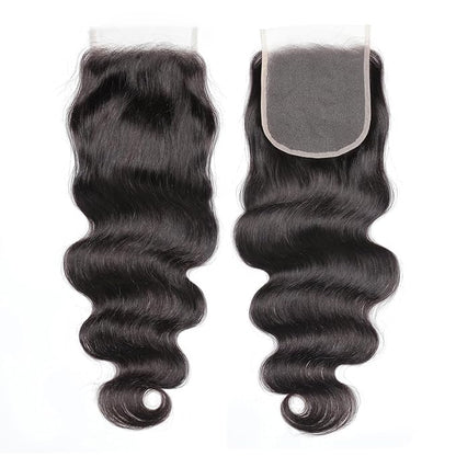Body Wave 5x5 Transparent Lace Closure 100% Human Hair Invisible 5x5 Lace Closure 12A Brazilian Virgin Remy Human Hair Frontal Closure Pre Plucked Natural Color 20 Inch