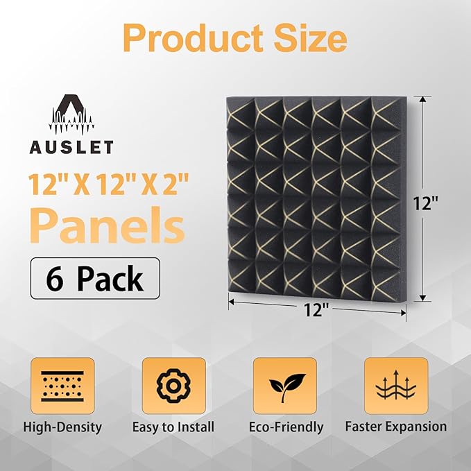6 Pack Acoustic Foam Panels