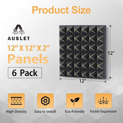 6 Pack Acoustic Foam Panels