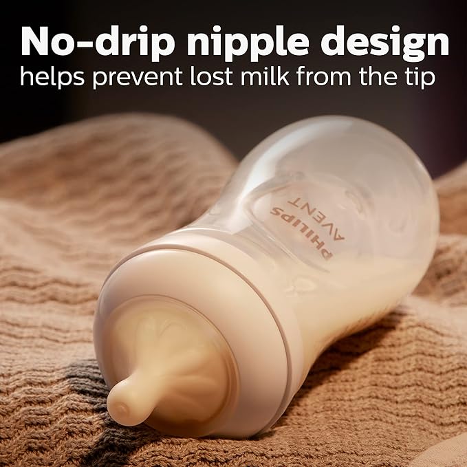 Philips AVENT Natural Baby Bottle with Natural Response Nipple, Clear, 9oz, 1pk, SCY90301