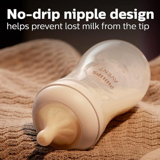 Philips AVENT Natural Baby Bottle with Natural Response Nipple, Clear, 9oz, 1pk, SCY90301